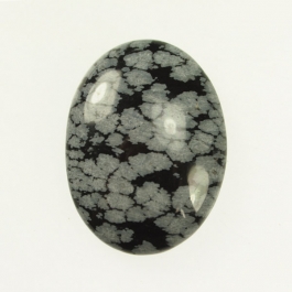 Snowflake Obsidian 13x18mm Oval Cabochon