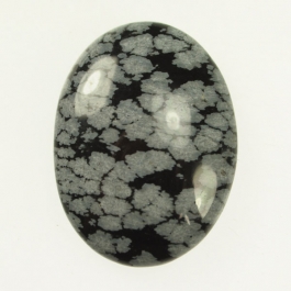 Snowflake Obsidian 22x30mm Oval Cabochon - Pack of 1