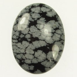 Snowflake Obsidian 30x40mm Oval Cabochon