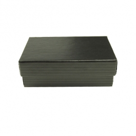 2 1/2 X 1 1/2 X 7/8 Inch Black Pinstripe Jewelry Box - Pack of 3