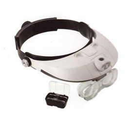 Adjustable Headband Magnifier with Light