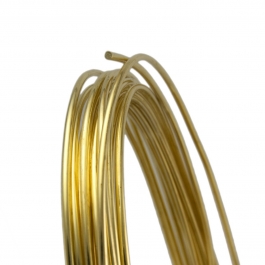 14 Gauge Round Half Hard Yellow Brass Wire