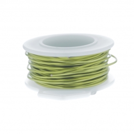 24 Gauge Round Silver Plated Peridot Copper Craft Wire - 30 ft