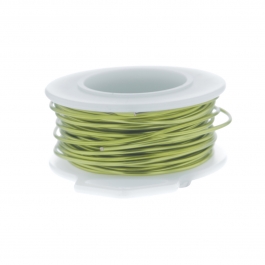 24 Gauge Round Silver Plated Peridot Copper Craft Wire - 60 ft
