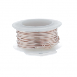 24 Gauge Round Silver Plated Rose Gold Copper Craft Wire - 60 ft