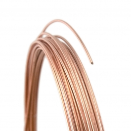 22 Gauge Round Half Hard 14/20 Rose Gold Filled Wire