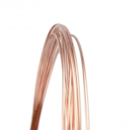 22 Gauge Half Round Half Hard 14/20 Rose Gold Filled Wire