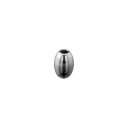 Sterling Silver Bead Bright Oval 3x4.75mm - Pack of 2