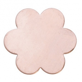 18GA COPPER 6 PETAL FLOWER, 7/8"- PK/6