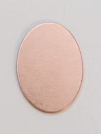 Copper Oval, 24 Gauge, 18 by 13 Millimeters, Pack of 6