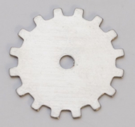 Nickel Silver Solid Gear, 24 Gauge, 3/4 Inch, Pack of 6