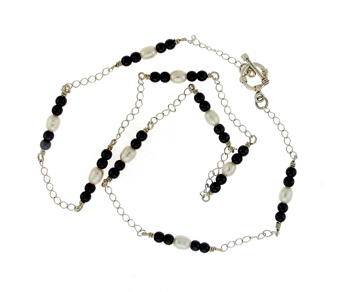 Pearl & Black Onyx Necklace